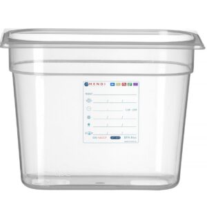 Toiduanum GN 1/4 HACCP, HENDI, GN 1/4, 5,5L, Läbipaistev, 265x162x(H)200mm