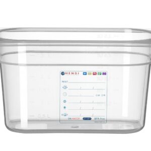 Toiduanum GN 1/4 HACCP, HENDI, GN 1/4, 3,5L, Läbipaistev, 265x162x(H)150mm