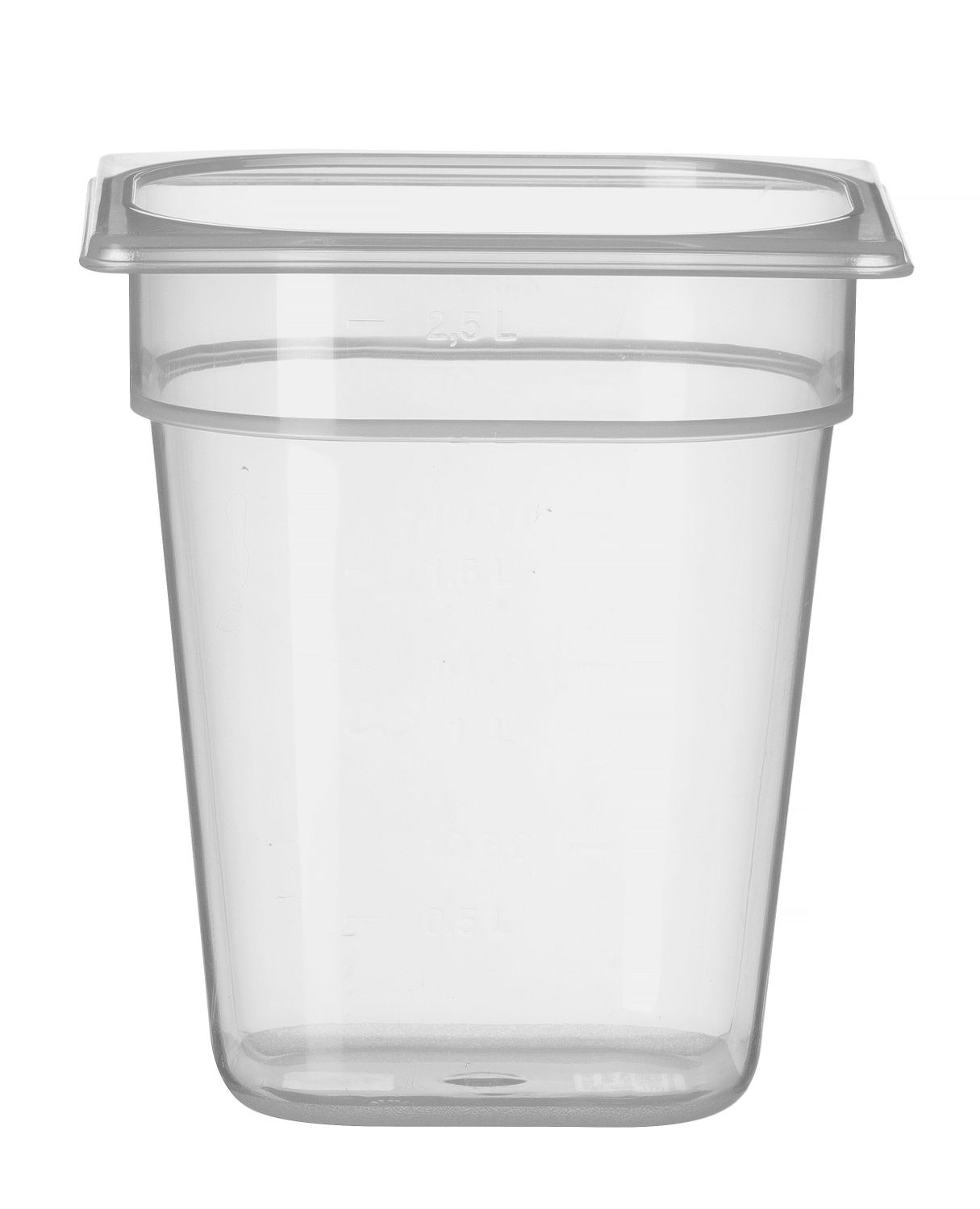 Toiduanum polüpropüleenist GN 1/6 Profi Line, HENDI, Profi Line, GN 1/6, 2,5L, Läbipaistev, 176x162x(H)200mm