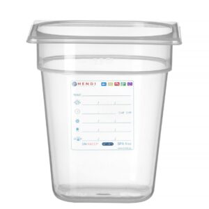 Toiduanum GN 1/6 HACCP, HENDI, GN 1/6, 3,4L, Läbipaistev, 176x162x(H)200mm