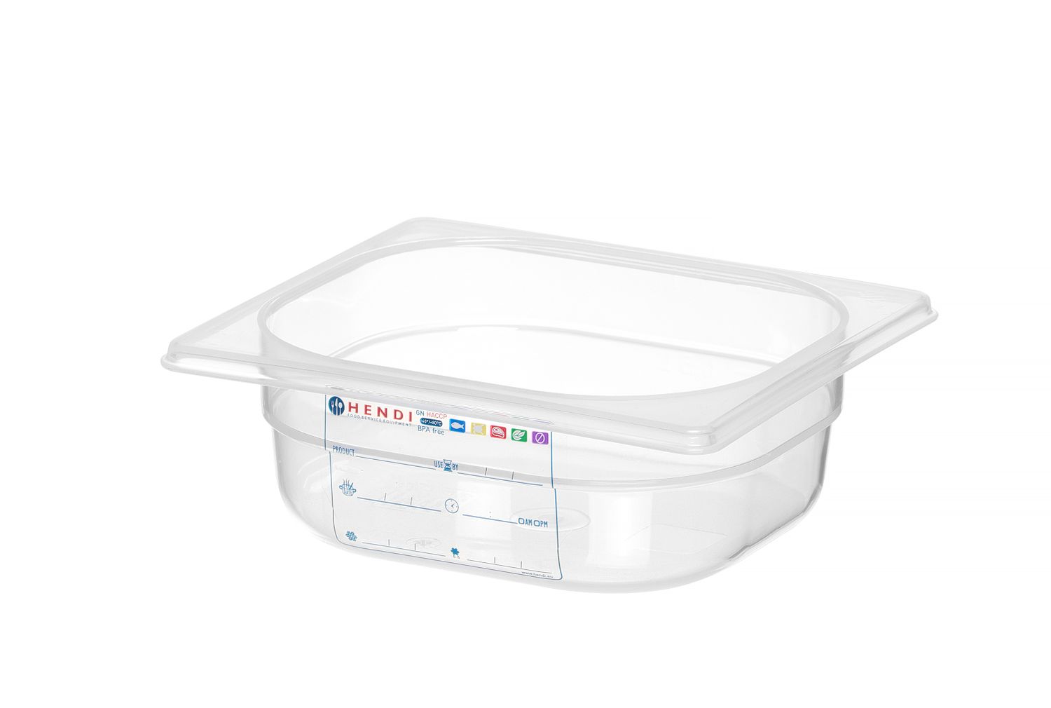 Toiduanum GN 1/6 HACCP, HENDI, GN 1/6, 1L, Läbipaistev, 176x162x(H)65mm
