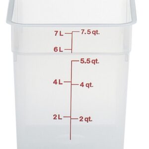CamSquare läbipaistev polüpropüleenist konteiner söökidele, Cambro, 7,6 l, 7,6L, 215x215x(H)230mm