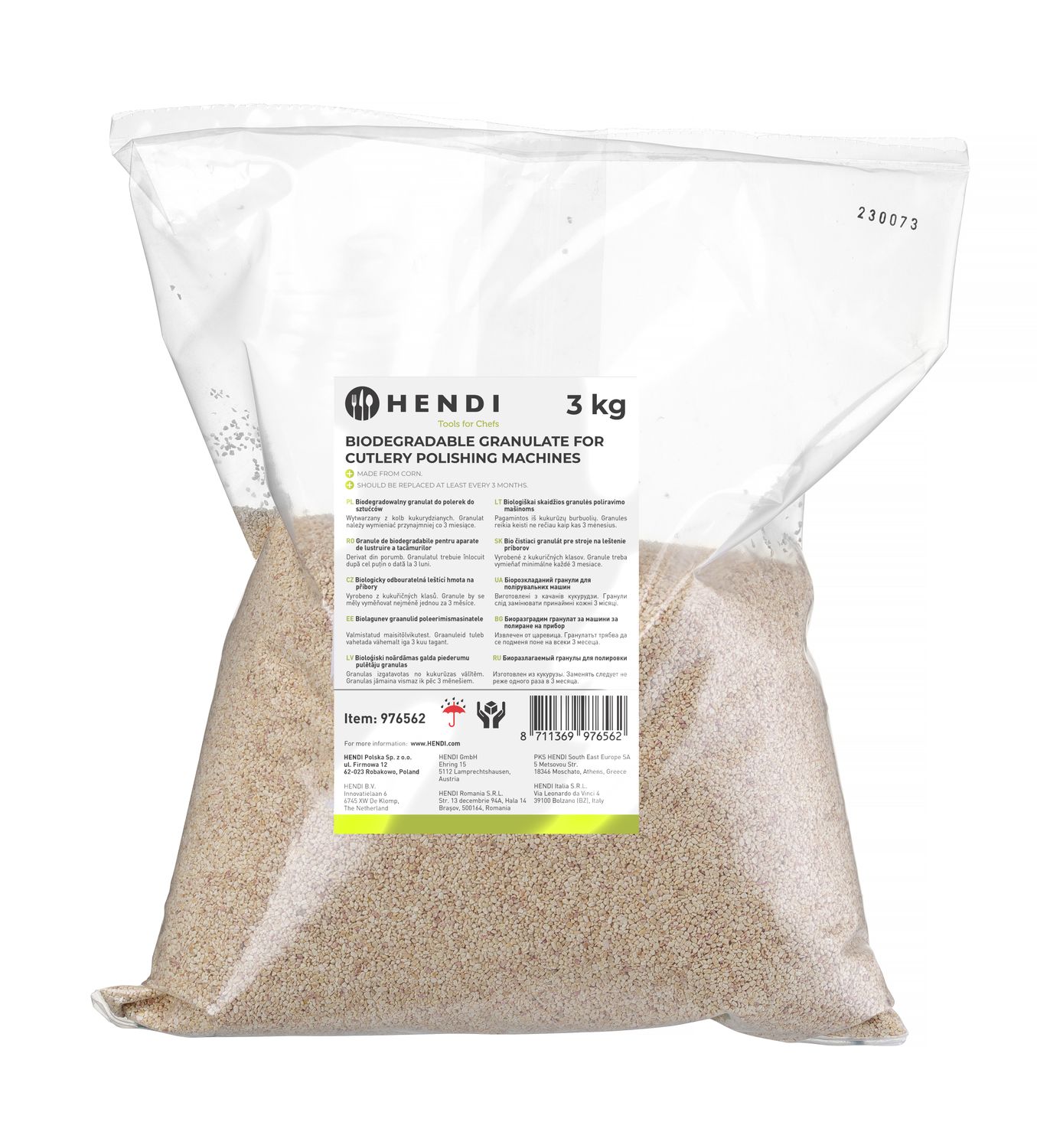 Graanulid poleerimiseks, HENDI, 3 kg