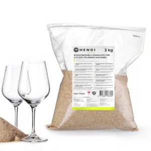 Biodegradable polishing granulate for cutlery polishing machines, HENDI
