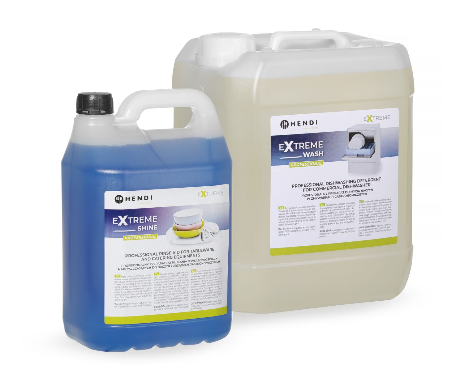 Extreme Wash & Shine professionaalne nõudepesu, HENDI, 10 l + 5 l