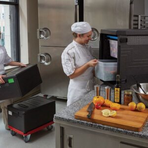 Camdolly for Cam GoBox GN 1/1 insulated carriers., Cambro, red, Red, 692x426x(H)167mm