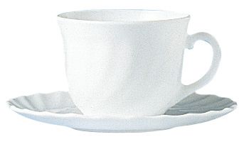 Trianoni tass, Arcoroc, Trianon, 220 ml, 0,22L, Valge, ⌀87x(H)67mm