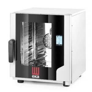 Konvektsiooni-auruahi – Evolution Next 5 x GN 2/3, elektriline, otsepihustuse ja puuteekraaniga juhtpaneeliga, Tecnoeka, Evolution, 230V/3200W, 550x754x(H)662mm