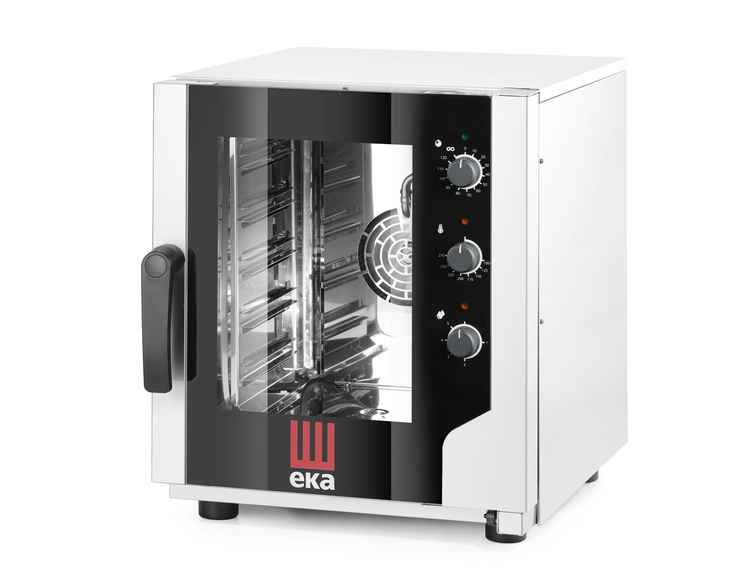 Konvektsiooni-auruahi – Evolution Next 5 x GN 2/3, elektriline, otsese pihustusega, elektromehaanilise juhtimisega, Tecnoeka, Evolution, 230V/3200W, 550x754x(H)662mm