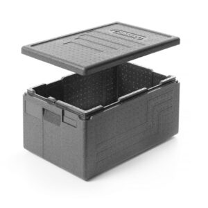 Professional grade insulated carrier CAM GOBOX Economy 46 L, GN 1/1, GN 1/2., Cambro, Black, 600x400x(H)316mm