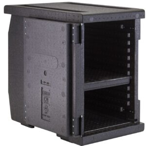 Professional grade insulated carrier Cam GoBox, front-loaded, 86 L, GN 1/1., Cambro, GN 1/1, 86L, Black, 640x440x(H)625mm