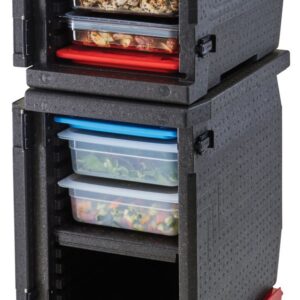Professional grade insulated carrier Cam GoBox, front-loaded, 86 L, GN 1/1., Cambro, GN 1/1, 86L, Black, 640x440x(H)625mm