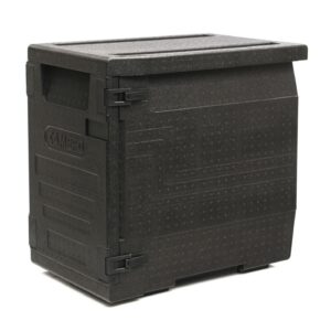 Professional grade insulated carrier Cam GoBox, front-loaded, 86 L, GN 1/1., Cambro, GN 1/1, 86L, Black, 640x440x(H)625mm