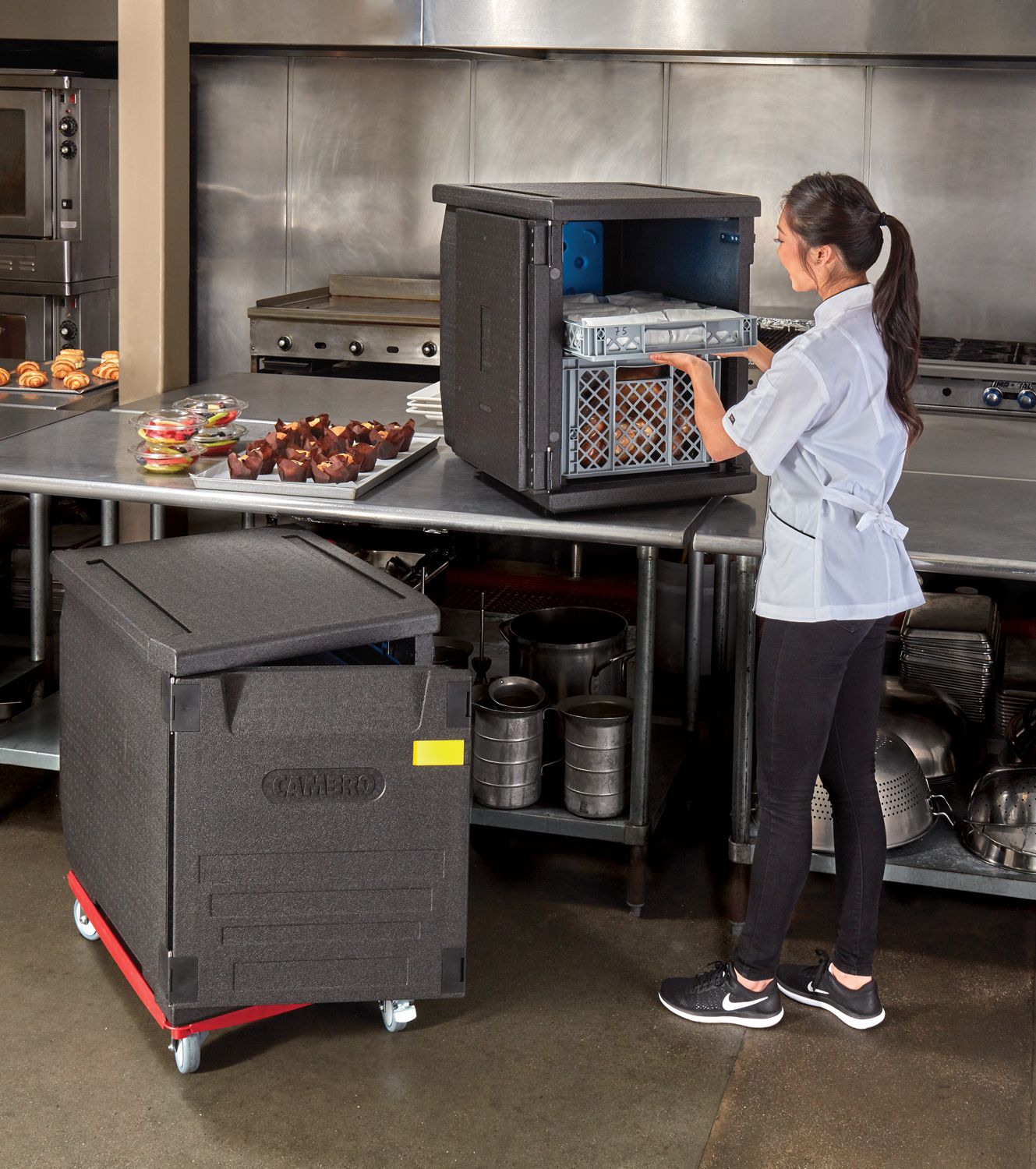 Soojusisolatsioonkonteiner Cam GoBox frontaalse laadimisega, 600x400 mm konteineritele, juhikuteta, Cambro, 155L, 770x540x(H)687mm - Image 7