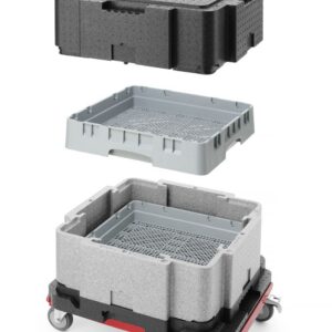 Multifunktsionaalne Cam GoBox isoleeritud konteiner, Cambro, Helehall, 641x641x(H)754mm