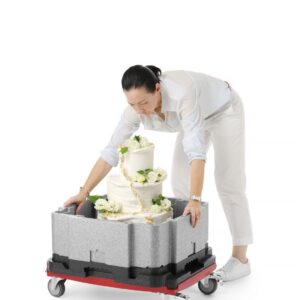 Multifunktsionaalne Cam GoBox isoleeritud konteiner, Cambro, Helehall, 641x641x(H)754mm