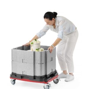 Multifunktsionaalne Cam GoBox isoleeritud konteiner, Cambro, Helehall, 641x641x(H)754mm