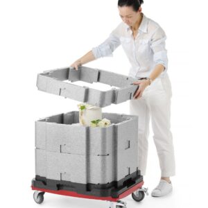 Multifunktsionaalne Cam GoBox isoleeritud konteiner, Cambro, Helehall, 641x641x(H)754mm