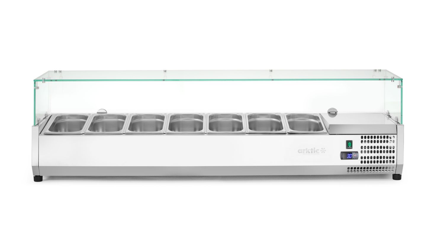 Külmlett GN 1/3 - kõrgend, Arktic, 7x GN 1/3, GN 1/3, 42L, 230V/180W, 420x1605x(H)460mm