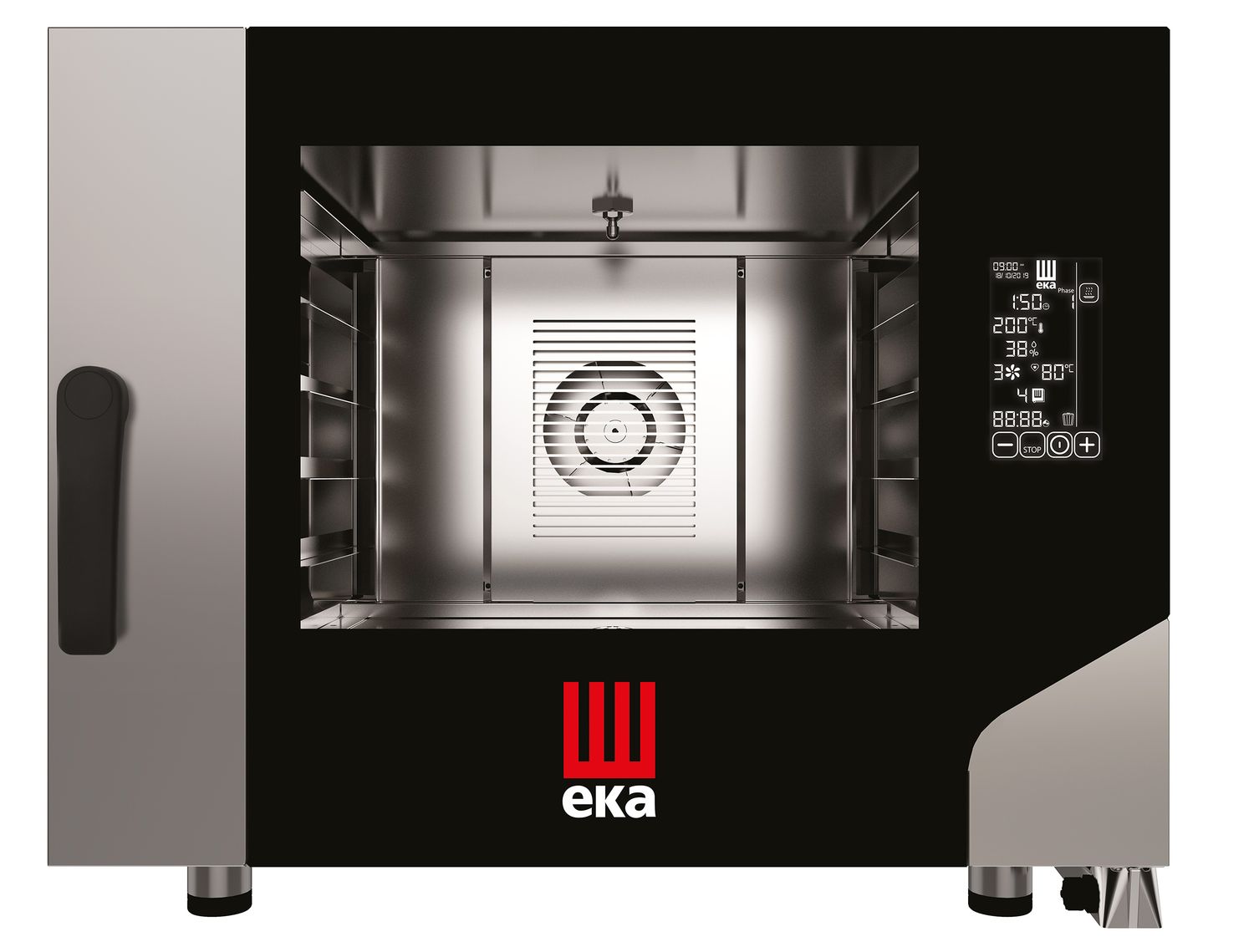 Konvektsioon-auruahi Millennial Black Mask Bakery, 4 × 600 × 400 mm – elektroonilise juhtimisega, elektriline, Tecnoeka, 400V/7800W, 850x1035x(H)700mm