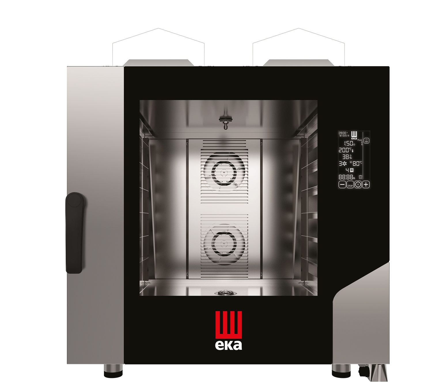 Konvektsioon-auruahi Millennial Black Mask Bakery, 6 × 600 × 400 mm – elektroonilise juhtimisega, gaasiahi, Tecnoeka, 230V/500W, 13,5kW, 850x1035x(H)951mm