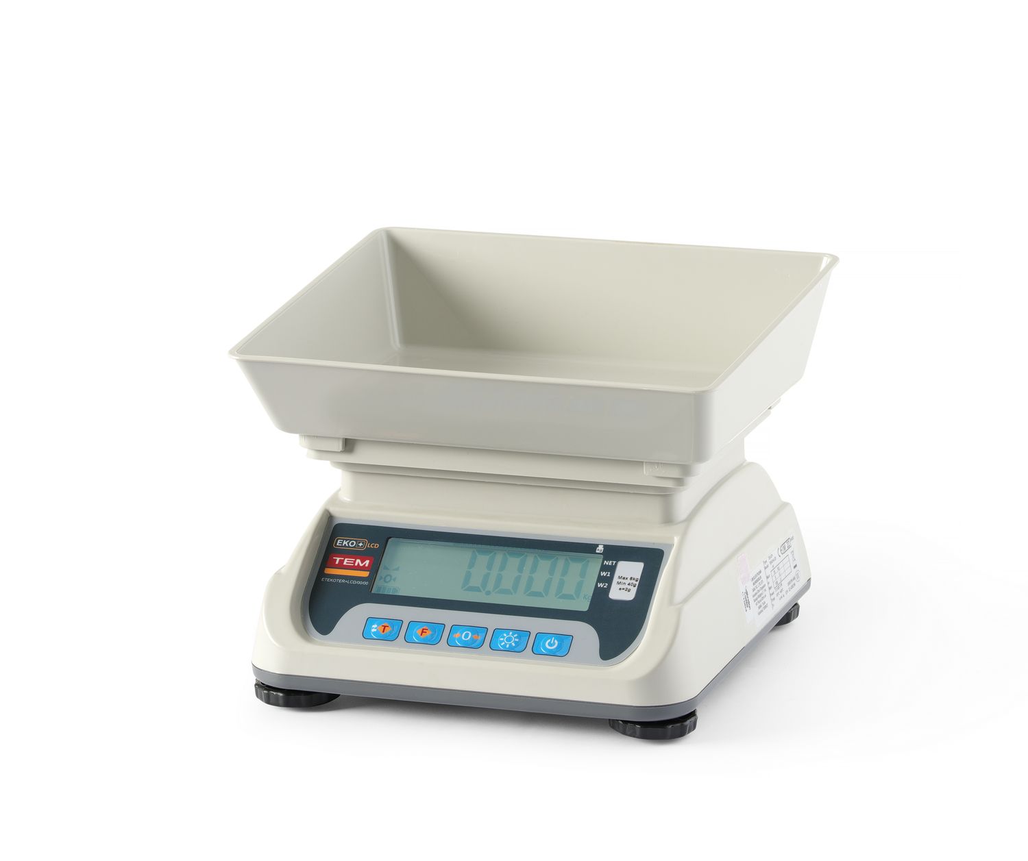 Kaupluse kaal koos LCD ekraaniga, RS232 pordiga ja legaliseerimisega, ECO + seeria, TEM, 255x264x(H)189mm