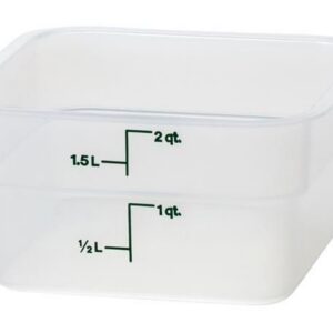 CamSquare läbipaistev polüpropüleenist konteiner söökidele, Cambro, 7,6 l, 7,6L, 215x215x(H)230mm