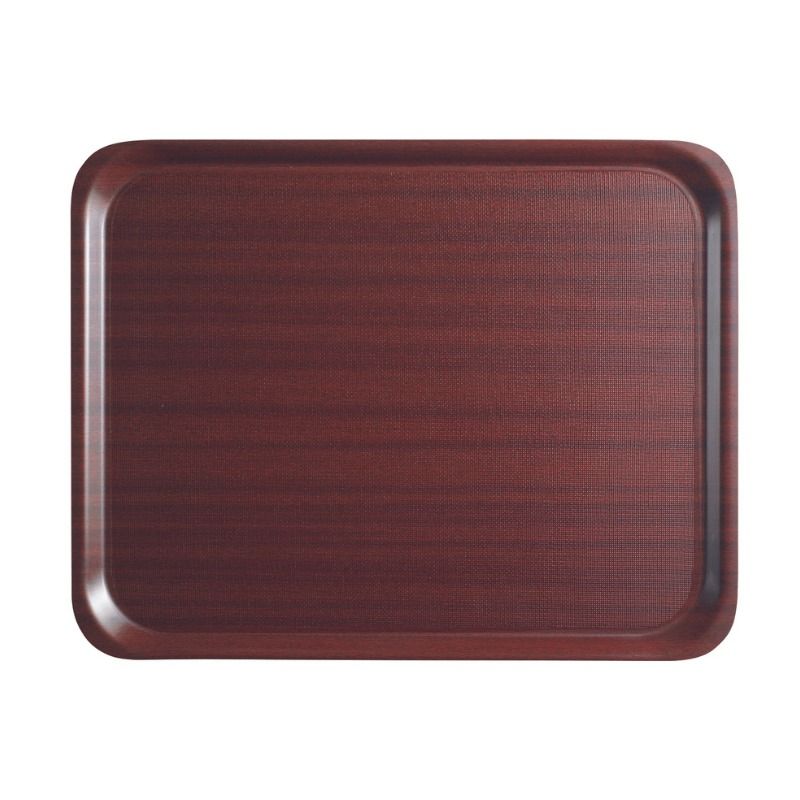 Serveerimiskandik Mykonos, täisnurkne, libisemiskindel, mahagon, Cambro, Mahagon, 330x430mm