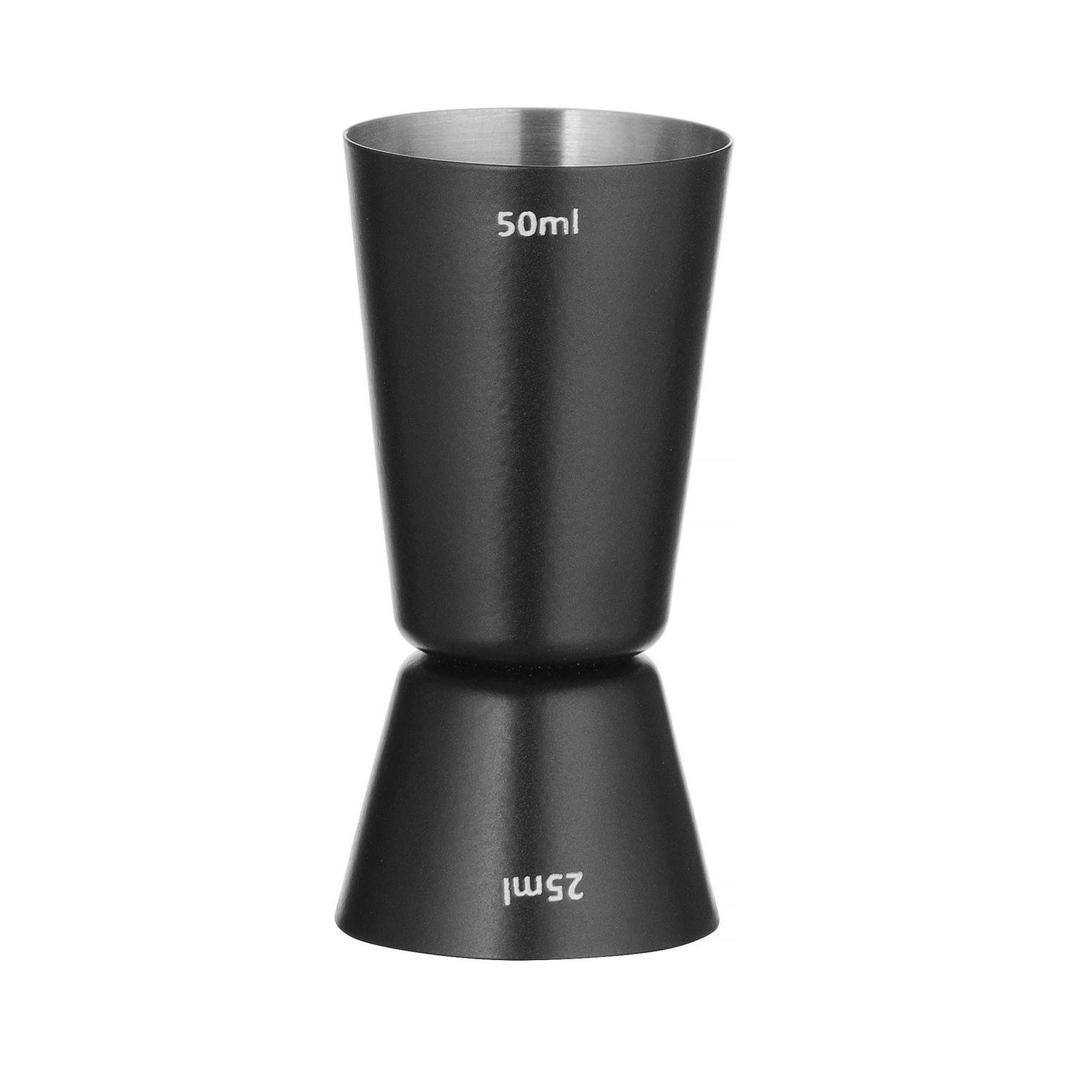 Mensuur 25/50 ml, BarUp, Must, ⌀45x(H)86mm