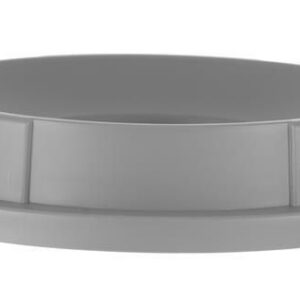Open cover for round waste bin, AmerBox, fits 691038, Light grey, ⌀570x(H)135mm