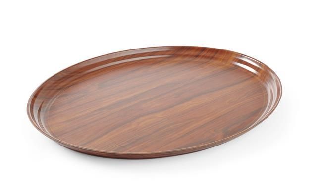 Serveerimiskandik, lamineeritud, libisemiskindel, ovaalne, AmerBox, Mahagon, 290x210mm - Image 3