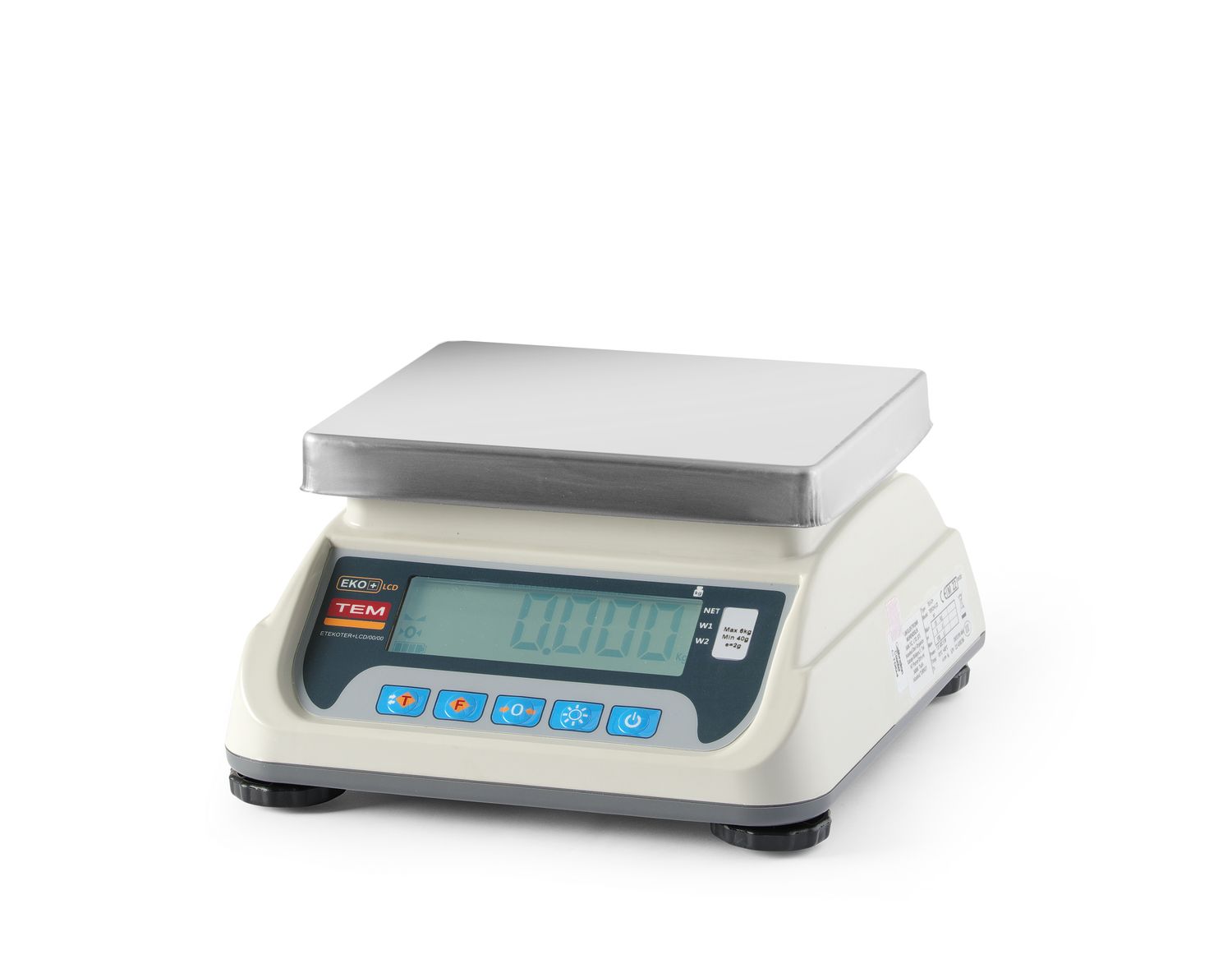 Kaupluse kaal koos LCD ekraaniga, RS232 pordiga ja legaliseerimisega, ECO + seeria, TEM, 255x264x(H)189mm