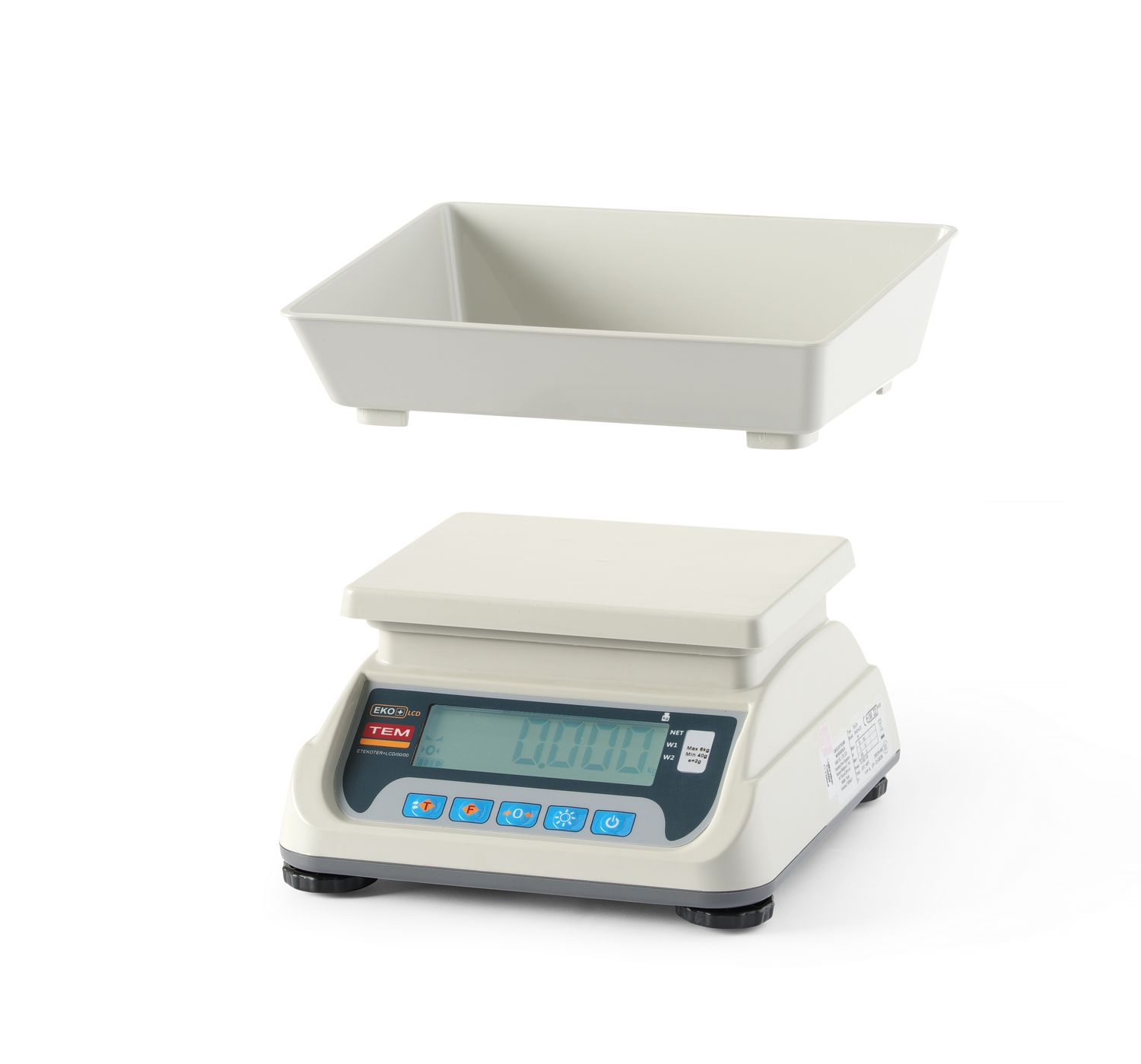 Kaupluse kaal koos LCD ekraaniga, RS232 pordiga ja legaliseerimisega, ECO + seeria, TEM, 255x264x(H)189mm - Image 4