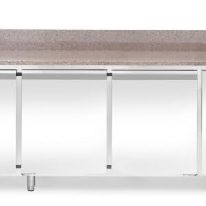 Graniidist tööpinnaga pitsajahutuslaud, 3 uksega, Arktic, 375L, Graniit, 230V/400W, 800x2010x(H)875mm