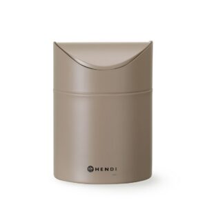 Lauapealne prügikast koos kiikuva kaanega, HENDI, 1,2L, Beež, ⌀120x(H)165mm