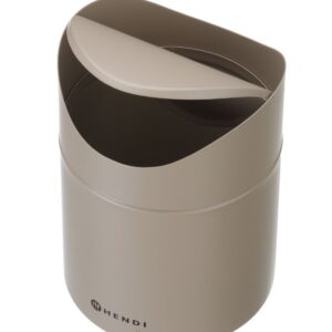 Lauapealne prügikast koos kiikuva kaanega, HENDI, 1,2L, Beež, ⌀120x(H)165mm
