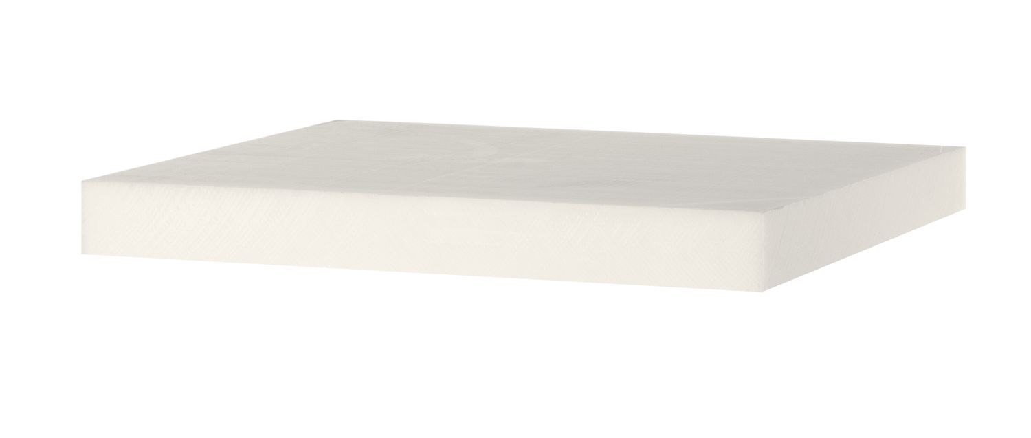 Butcher block - polüetüleenist ilma aluseta, HENDI, Valge, 500x400x(H)50mm