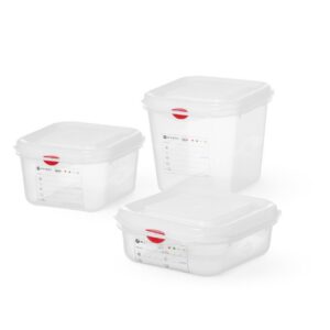 GN 1/6 mahuti, polüpropüleen, HENDI, GN 1/6, 2,6L, Läbipaistev, 176x162x(H)150mm, Ristkülikukujuline
