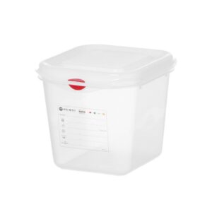 GN 1/6 mahuti, polüpropüleen, HENDI, GN 1/6, 2,6L, Läbipaistev, 176x162x(H)150mm, Ristkülikukujuline