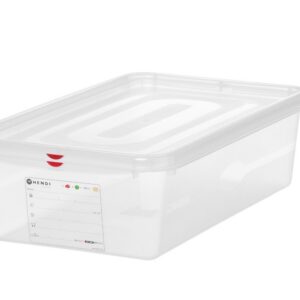GN 1/1 mahuti, polüpropüleen, HENDI, GN 1/1, 21L, Läbipaistev, 530x325x(H)150mm, Ristkülikukujuline