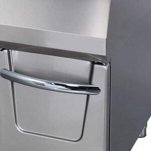 Premium Deep Fryer - 1 x 22L - Single Unit - 90cm Deep - with Drain Tap - Gas