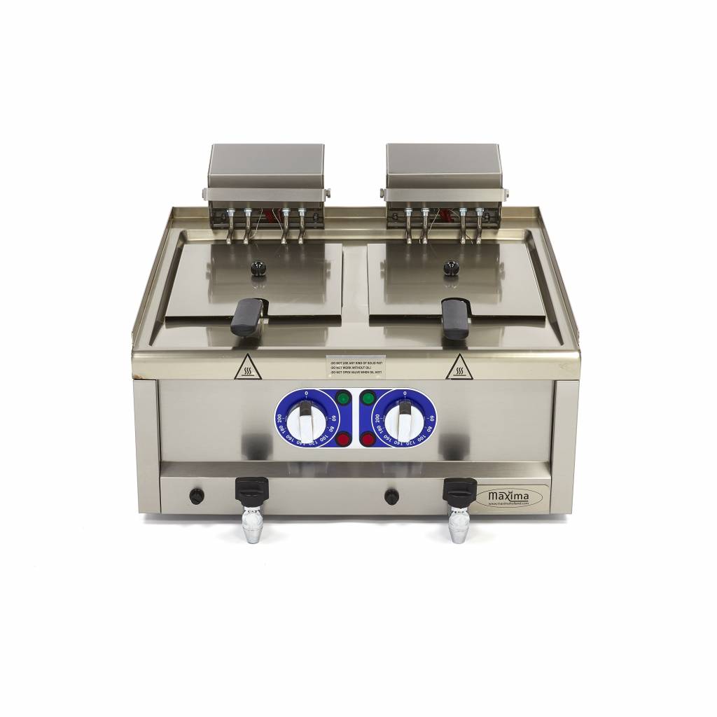 Fritüür - 2 x 10L - 2 korvi - tühjenduskraaniga - 400V - Image 4