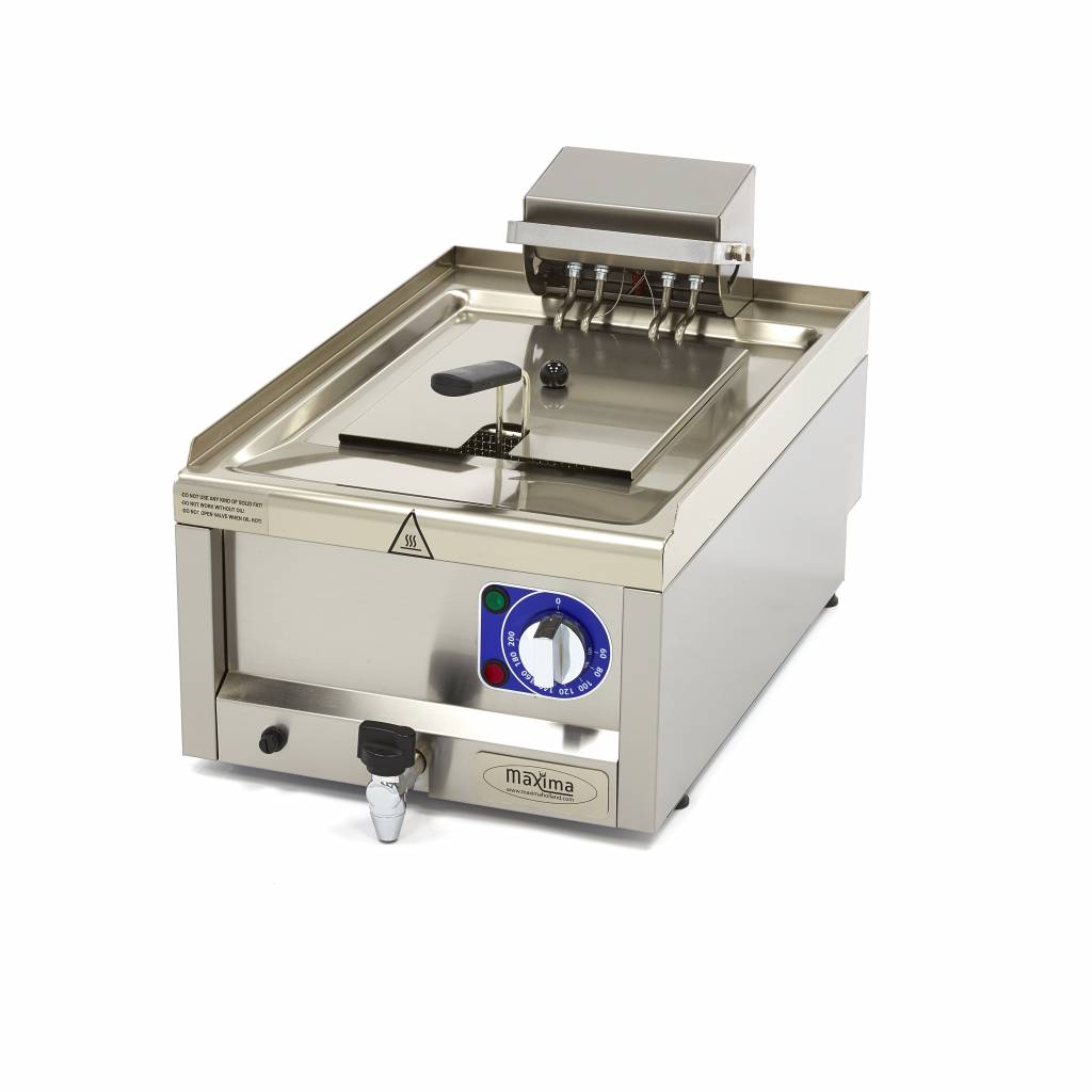 Fritüür - 10L - 1 korv - tühjenduskraaniga - 400V