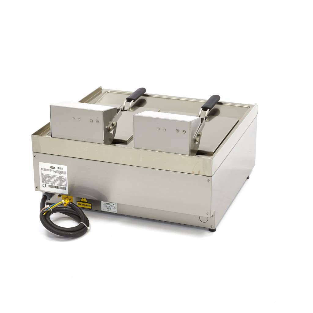 Fritüür - 2 x 10L - 2 korvi - tühjenduskraaniga - 400V - Image 3