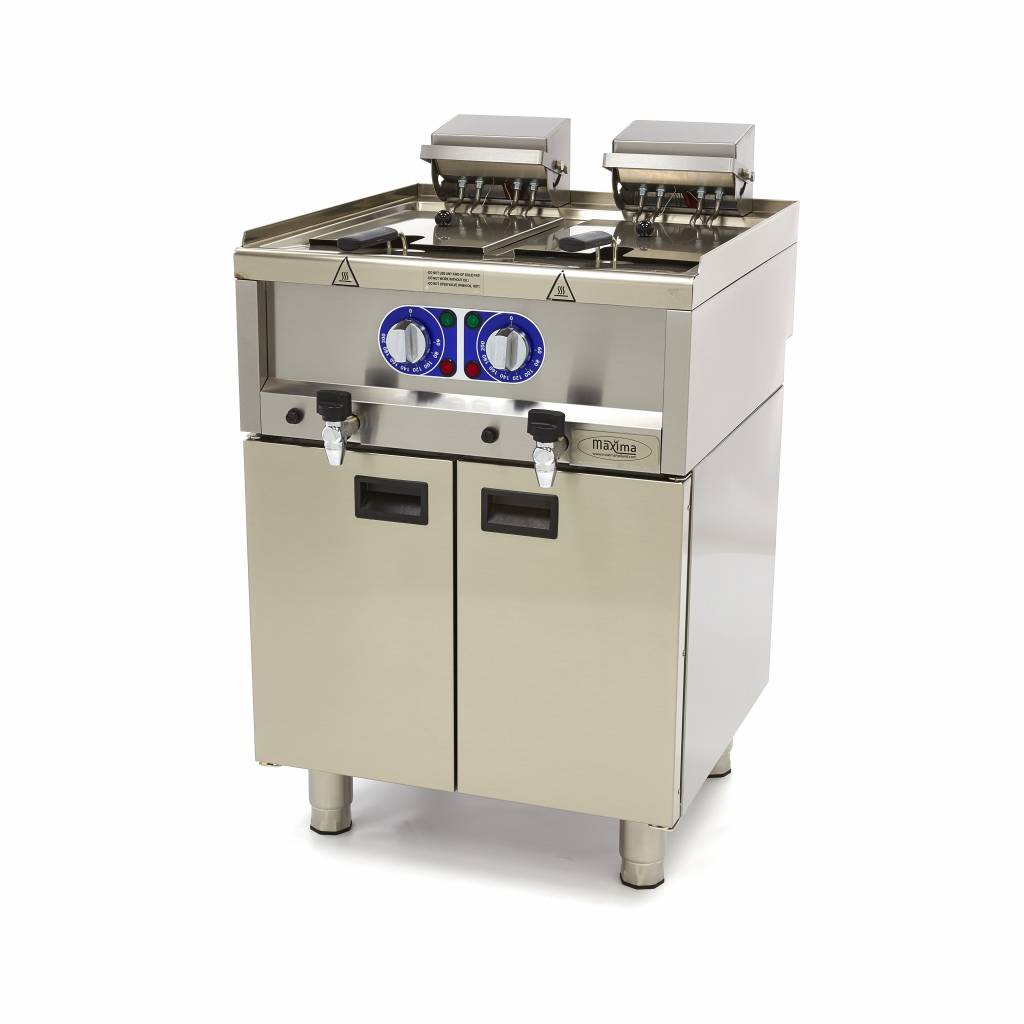 Fritüür - 2 x 10L - 2 korvi - tühjenduskraaniga - 400V - Image 5