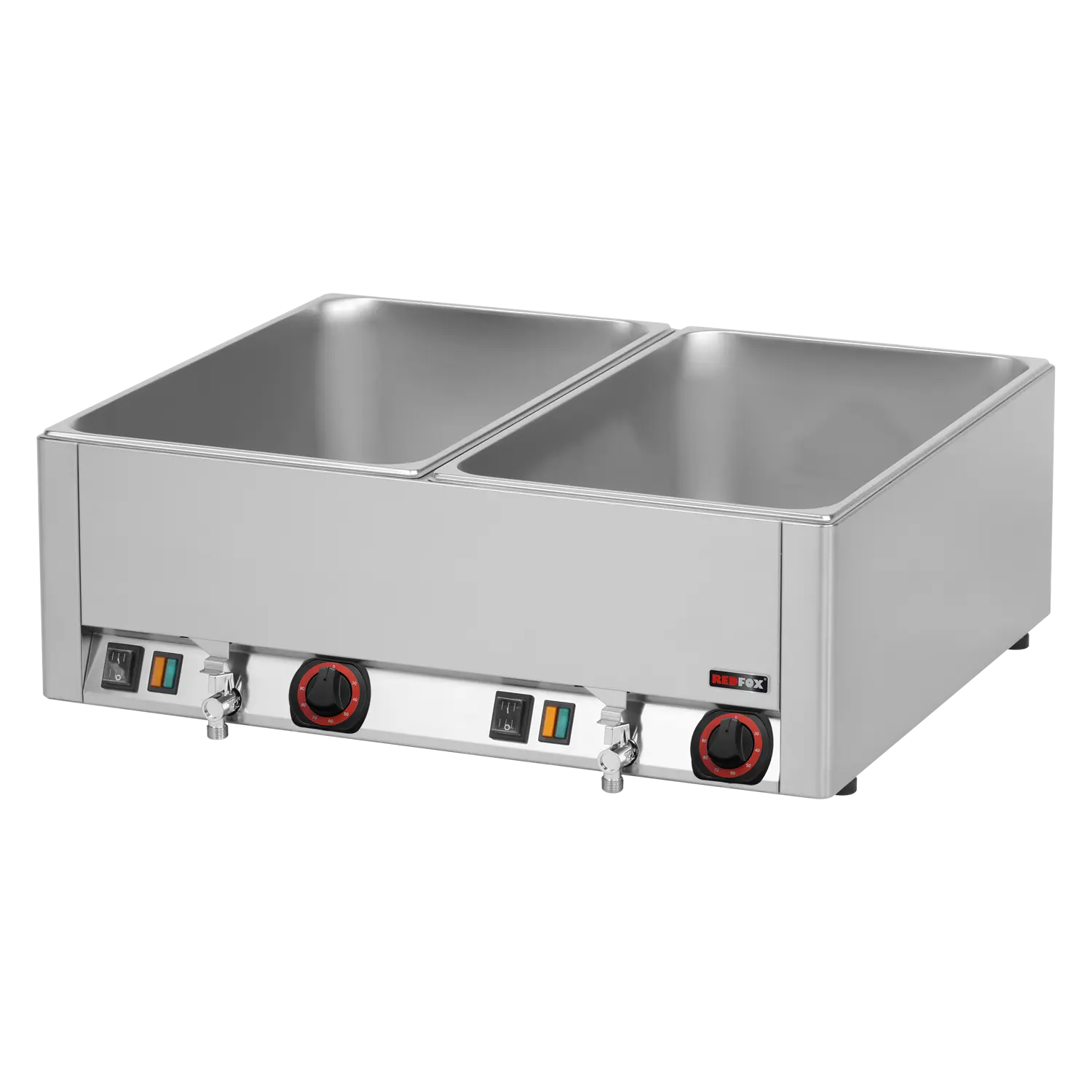 Bain marie elektriline 2x GN 1/1 - 150 lauapealne äravoolukraaniga BMV 2115