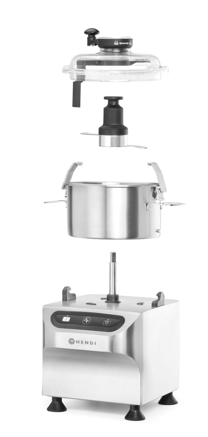 Elektriline kutter (köögikombain kausiga), HENDI, Profi Line, 5 kg, Hõbedane, 230V/800W, 377x350x(H)520mm - Image 3
