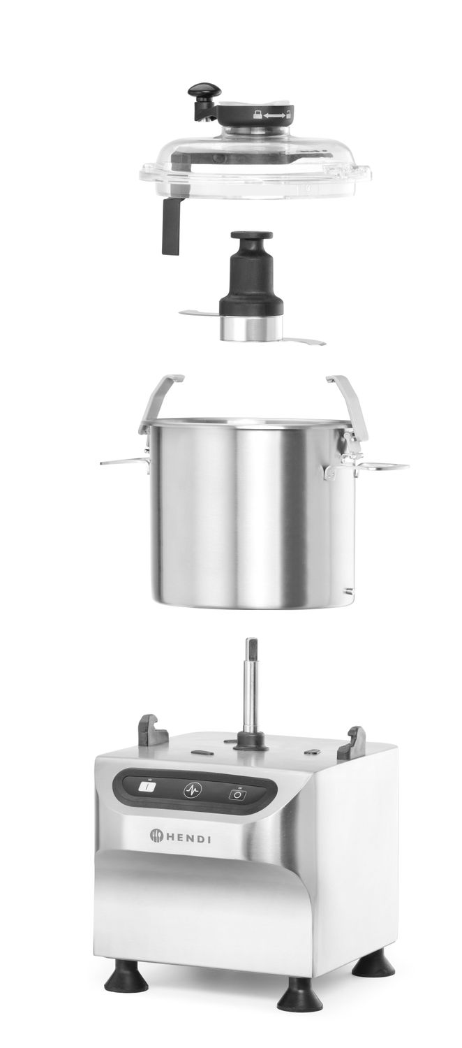 Elektriline kutter (köögikombain kausiga), HENDI, Profi Line, 8 kg, Hõbedane, 230V/800W, 377x350x(H)586mm - Image 3