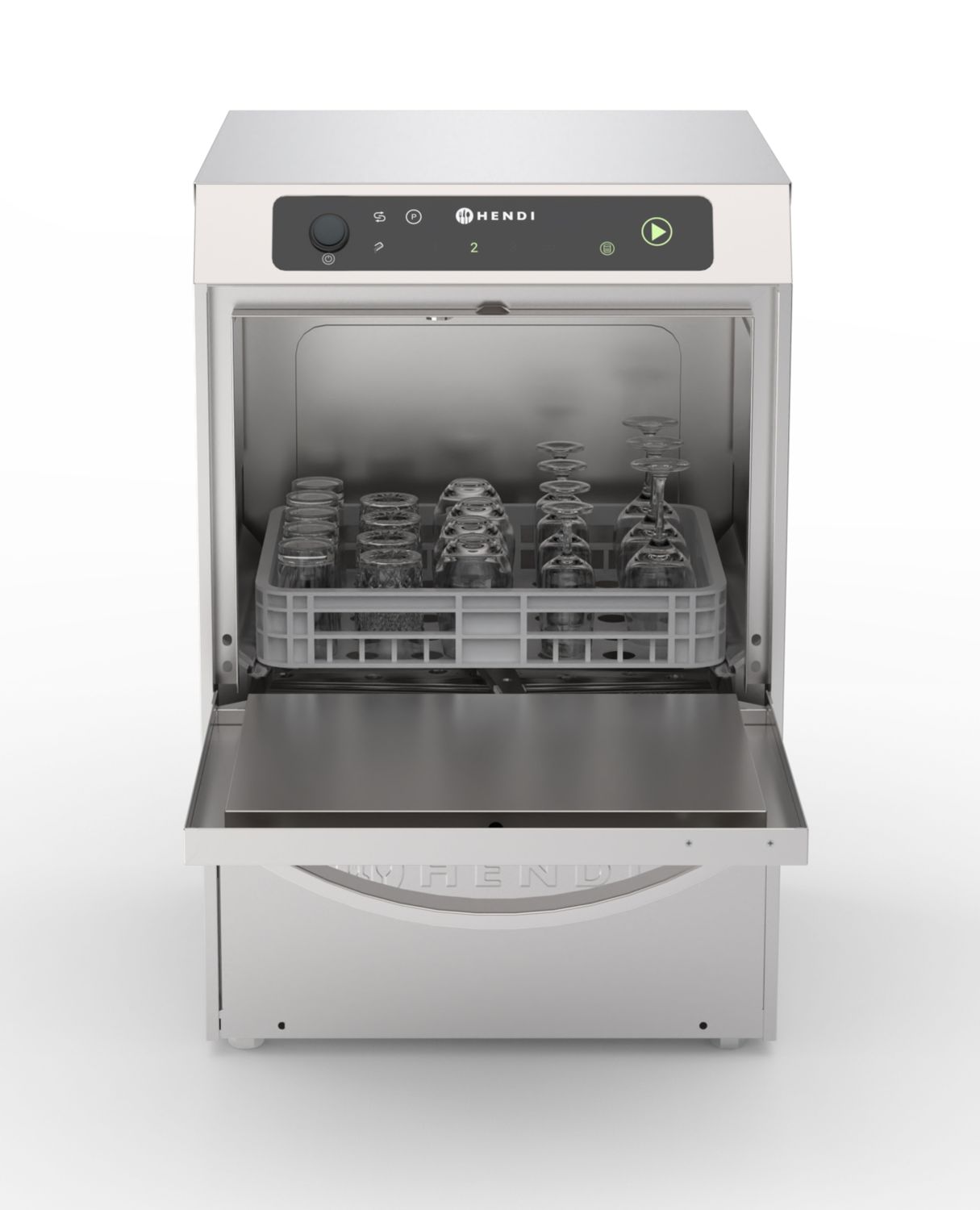 Dishwasher 35x35, electronic control, HENDI, Profi Line, Silver, 230V/2970W, 423x466x(H)639mm