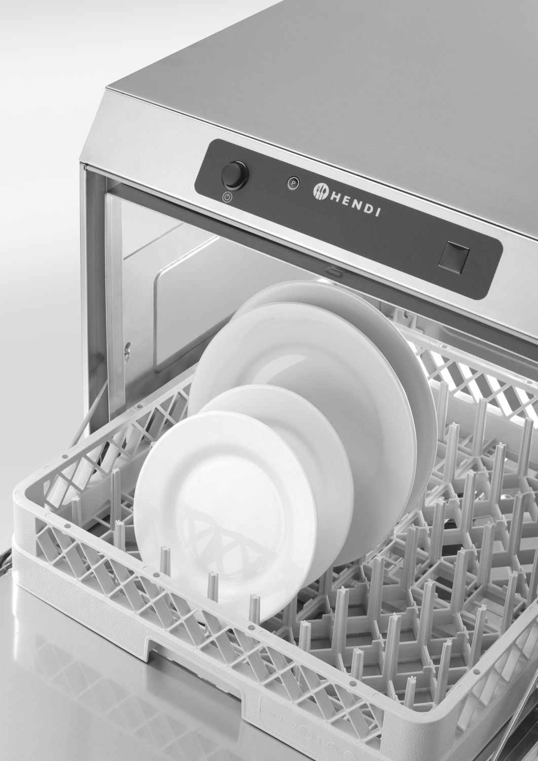 Dishwasher 50x50, electronic control, HENDI, Profi Line, Silver, 400V/4900W, 582x610x(H)822mm - Image 4